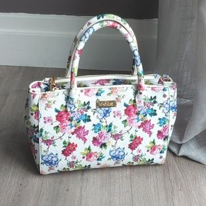 White floral small satchel